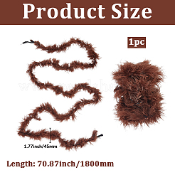 1 шт. боа из перьев индейки для танцев&nbsp;AJEW-GF0012-31B