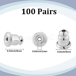 100 пара латунных гаек-ушей&nbsp;KK-CN0003-28