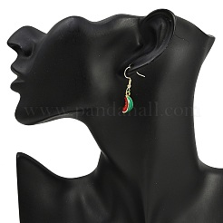 Болтающийся серьги сплава эмали&nbsp;EJEW-JE06585