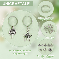 Набор для самостоятельного изготовления регулируемых колец с подвесками&nbsp;DIY-UN0004-87