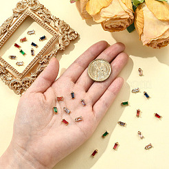 14шт 7 цвета прозрачные стеклянные подвески&nbsp;GLAA-YW0004-25