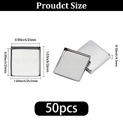 50 шт. оправы для кабошонов из нержавеющей стали&nbsp;STAS-SP0001-99
