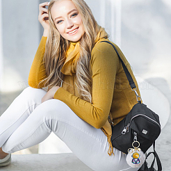 6шт 3-х цветный акриловый брелок-подвеска в виде космонавта&nbsp;KEYC-DC0001-10