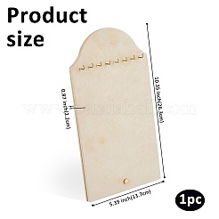 Настольный мдф покрытый вельветовой тканью органайзер для ожерелий с железными крючками&nbsp;ODIS-WH0078-98