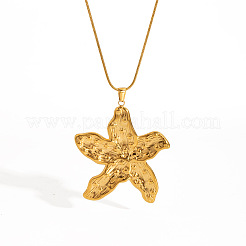 Ожерелья из нержавеющей стали с подвеской в виде морской звезды для женщин&nbsp;XQ7683-2