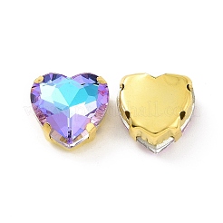 Сердце пришить стразами&nbsp;DIY-E062-04G-04