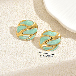 Квадратные серьги-гвоздики из нержавеющей стали&nbsp;HU6471-4