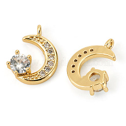 2шт латунные подвески с микропаве и кубическим цирконием&nbsp;KK-TA0002-79