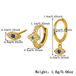 Простые комплекты сережек из стерлингового серебра s925 в форме конского глаза NN5994-1