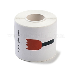 200 шт. прямоугольник с цветком здесь для вас тематические бумажные самоклеящиеся наклейки&nbsp;AJEW-S084-02D