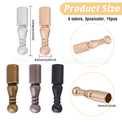 15 шт. 5-х цветные сплавные подвески с фурнитурой&nbsp;FIND-CA0009-93