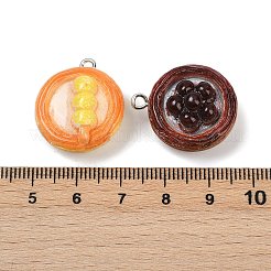 Подвески из смолы в виде яичного пирога&nbsp;RESI-Z034-02P