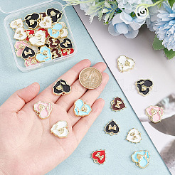 32 шт. 8 стильные подвески из эмалированного сплава с покрытием&nbsp;ENAM-PH0002-32