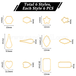 36 шт. 6 стиля соединительных колец из нержавеющей стали 304&nbsp;STAS-UN0060-53