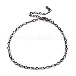 Латунные браслеты-цепочки с покрытием для женщин&nbsp;BJEW-G735-16B