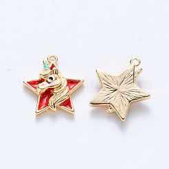 Латунь эмаль подвески&nbsp;KK-T049-024G-05-NF