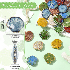 5шт фарфоровые бусины ручной работы&nbsp;PORC-YW0001-25A