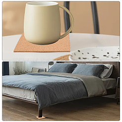 Самоклеящаяся пробковая подставка&nbsp;LS-AJEW-WH20042-14A