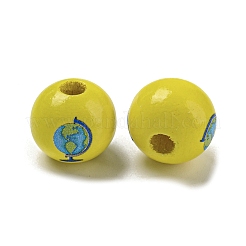 Набивные деревянные европейские бусины&nbsp;WOOD-L020-D13