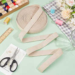 10 ярд плоского полиэстерового эластичного шнура/ленты&nbsp;EC-WH0006-16A