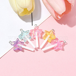 5 шт. 5-х цветные подвески из искусственной смолы в виде леденцов&nbsp;FIND-FS0002-94