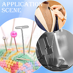 450 шт. 5 вида никелированных стальных штифтов Т для блокового вязания FIND-SP0002-88