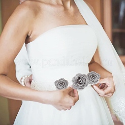 3d цветок розы полиэстер компьютеризированный вышитый орнамент аксессуары&nbsp;DIY-NB0008-21B