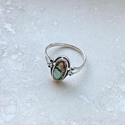 Кольца из латуни и ракушек пауа&nbsp;FS-WG3AD81-01