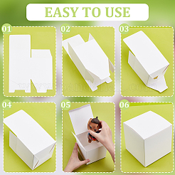 30 шт. квадратные подарочные футляры для хранения бумаги&nbsp;CON-PH0003-20