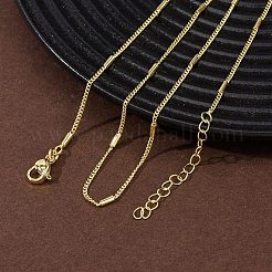 Ожерелья из латунных кубовидных витых цепочек толщиной 1.5 мм&nbsp;NJEW-H086-03G