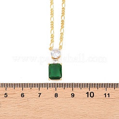 Подвеска в виде флакона духов из латуни с прозрачными кубическими циркониями и зеленым стеклом&nbsp;NJEW-F364-02G