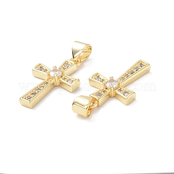 Экологически чистые подвески из латуни с микропаве из кубического циркония&nbsp;KK-F845-30G