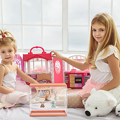 Коробки для демонстрации собранных прямоугольных акриловых фигурок&nbsp;ODIS-WH0017-096A