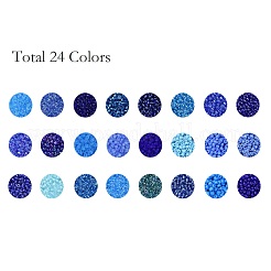 600 г 24-х цветных стеклянных бусин&nbsp;SEED-JP0008-05-3mm