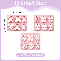 3 шт. 3 Молды из АБС-пластика&nbsp;DIY-ME0002-47