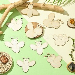 8 шт. 8 стиля подвесные украшения из дерева в форме пчел&nbsp;DIY-CJC0015-01