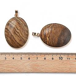 Гальваническое покрытие натуральная картина яшма подвески&nbsp;KK-F882-06G-02