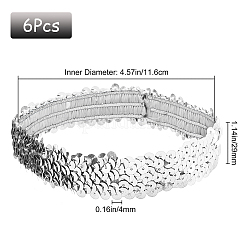 6шт. повязки на голову из пряжи и резинки&nbsp;OHAR-DJ0001-01A