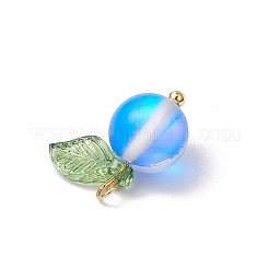 Круглые подвески из окрашенного матового синтетического лунного камня&nbsp;PALLOY-TA00253