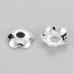 Серебряные латунные колпачки для шариков&nbsp;X-KK-TB857-S