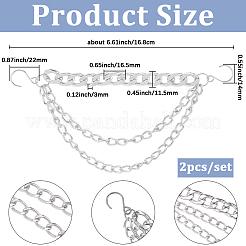 2 шт. алюминиевые цепи для ремней безопасности&nbsp;HJEW-SP0001-41P