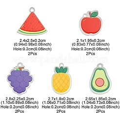 10шт 5 стиля полупрозрачные акриловые подвески&nbsp;TACR-YW0001-83