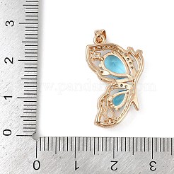 Латунные микропаве прозрачные подвески с фианитом&nbsp;RGLA-M002-06G