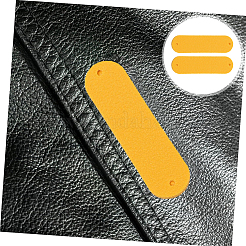 150 шт. овальные черные этикетки для одежды из искусственной кожи ручной работы&nbsp;AJEW-CY0001-52