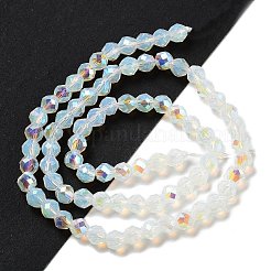 Стеклянные бусины с гальваническим покрытием &nbsp;GLAA-A014-01F