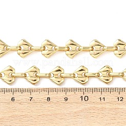 Ожерелья из нержавеющей стали 304 с звеньями в форме бриллианта для женщин и мужчин&nbsp;NJEW-F363-01G