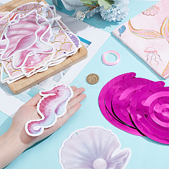 1 пакетик бумаги с узором в виде рыбьей чешуи&nbsp;DIY-NB0015-16