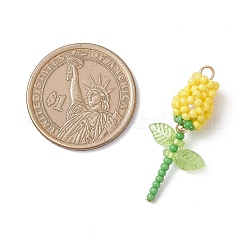 Подвески-розы из стеклянных бус&nbsp;PALLOY-MZ00959-02