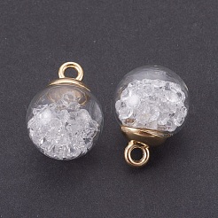 Прозрачные стеклянные бутылки подвески&nbsp;GLAA-L018-14