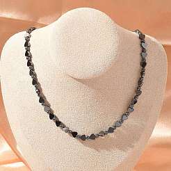 Ожерелья из синтетического немагнитного гематита в форме круглого сердца&nbsp;NJEW-R020-02